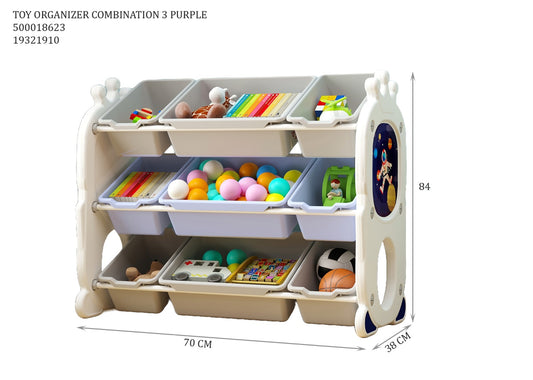 TOY ORGANIZER COMBINATION 3 PURPLE