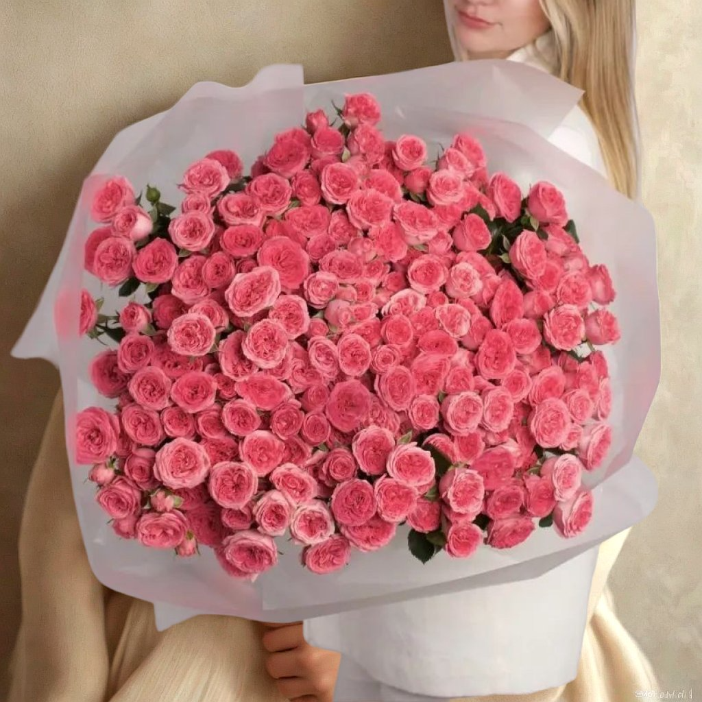 Elegant Bouquet of Pink Roses 50