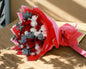 Charming 25 Red and White Rose Bouquet